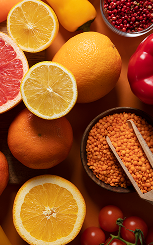 Imagem de alimentos coloridos antioxidantes ajudam a retardar o envelhecimento